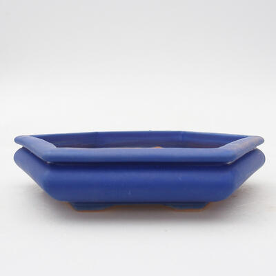 Keramik-Bonsaischale 19,5 x 17 x 3,5 cm, Farbe Blau - 1