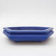 Keramik-Bonsaischale 19,5 x 17 x 3,5 cm, Farbe Blau - 1/3
