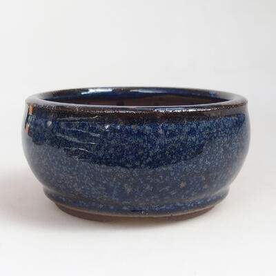 Bonsaischale aus Keramik 9,5 x 9,5 x 4,5 cm, Farbe blau - 1