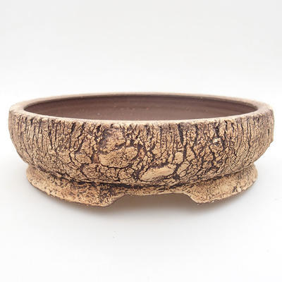 Keramische Bonsai-Schale 19,5 x 19,5 x 5,5 cm, graue Farbe - 1