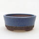 Bonsaischale aus Keramik 9,5 x 9,5 x 4 cm, Farbe blau - 1/3