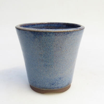Bonsaischale aus Keramik 8 x 8 x 8 cm, Farbe blau - 1