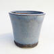 Bonsaischale aus Keramik 8 x 8 x 8 cm, Farbe blau - 1/3