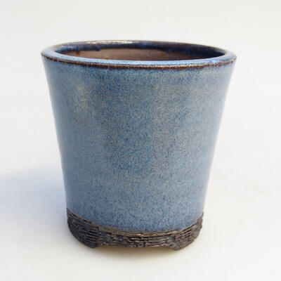 Bonsaischale aus Keramik 7 x 7 x 7,5 cm, Farbe blau - 1