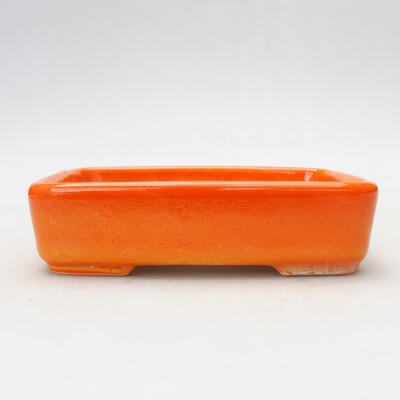 Bonsaischale aus Keramik 12,5 x 9,5 x 3,5 cm, Farbe orange - 1