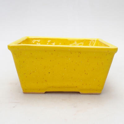 Bonsaischale aus Keramik 12 x 9,5 x 6 cm, Farbe gelb - 1