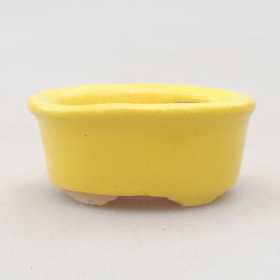 Mini Bonsai Schüssel 6 x 3,5 x 2 cm, Farbe gelb - 1