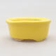 Mini Bonsai Schüssel 6 x 3,5 x 2 cm, Farbe gelb - 1/3