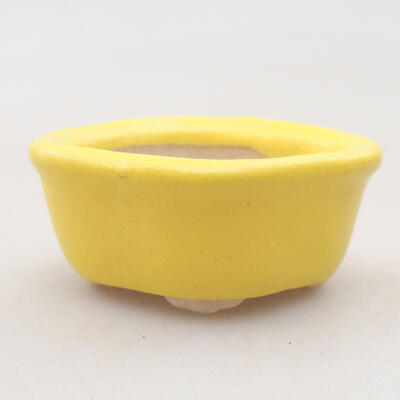 Mini Bonsai Schüssel 4 x 3,5 x 2,5 cm, Farbe gelb - 1