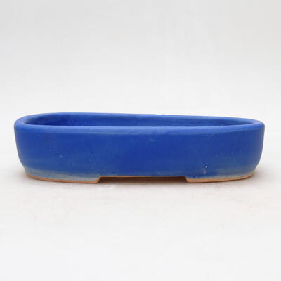 Bonsaischale aus Keramik 16 x 11 x 6 cm, Farbe blau - 1