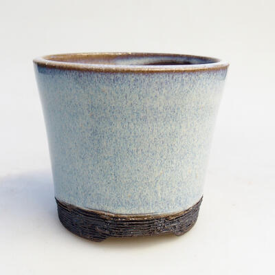 Bonsaischale aus Keramik 8 x 8 x 7 cm, Farbe blau - 1