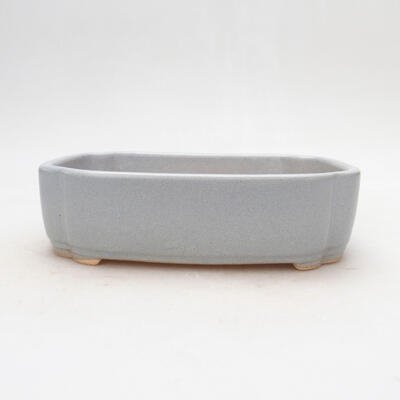 Bonsaischale aus Keramik 15 x 11 x 4,5 cm, Farbe grau - 1