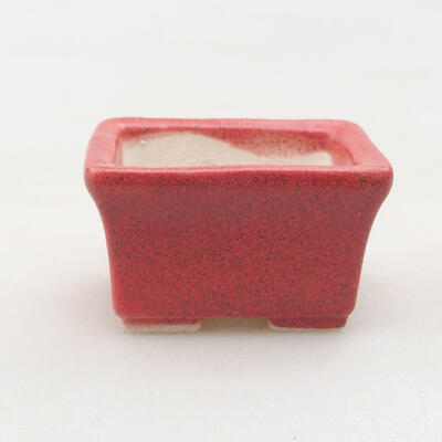 Mini Bonsai Schüssel 4 x 3 x 2,5 cm, Farbe rot - 1
