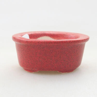 Mini Bonsai Schüssel 4 x 3 x 2 cm, Farbe rot - 1