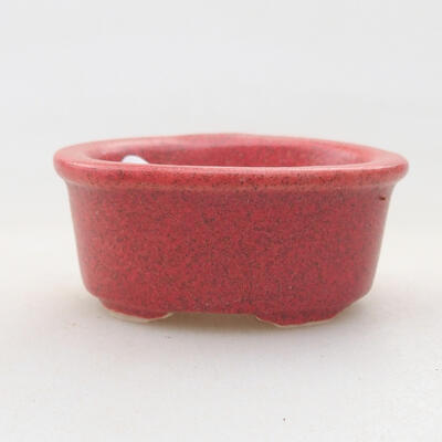 Mini Bonsai Schüssel 4 x 3 x 2 cm, Farbe rot - 1