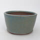 Keramik-Bonsaischale 9,5 x 9,5 x 5,5 cm, Farbe Blau - 1/3