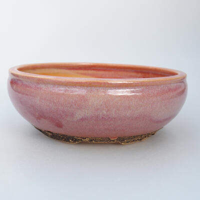 Keramik-Bonsaischale 16,5 x 16,5 x 5,5 cm, Farbe rosa - 1