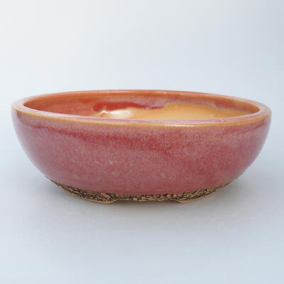 Keramik-Bonsaischale 16,5 x 16,5 x 5 cm, Farbe rosa - 1