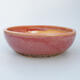 Keramik-Bonsaischale 16,5 x 16,5 x 5 cm, Farbe rosa - 1/3