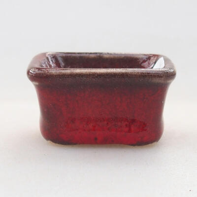 Mini Bonsai Schüssel 3 x 2,5 x 2 cm, Farbe rot - 1