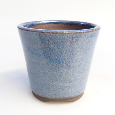 Bonsaischale aus Keramik 7,5 x 7,5 x 7 cm, Farbe blau - 1
