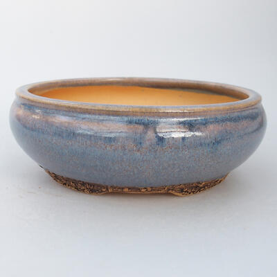 Keramik-Bonsaischale 14,5 x 14,5 x 5 cm, Farbe Blau - 1