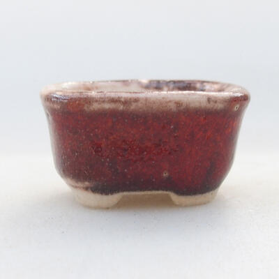 Mini Bonsai Schüssel 3 x 2,5 x 1,5 cm, Farbe rot - 1