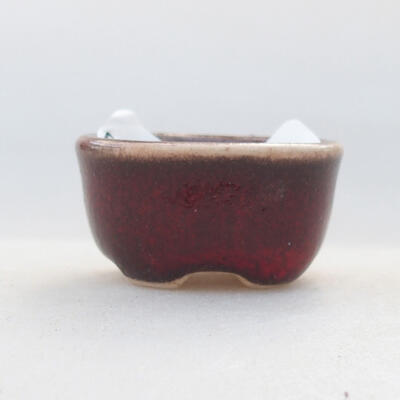 Mini Bonsai Schüssel 3 x 2,5 x 1,5 cm, Farbe rot - 1
