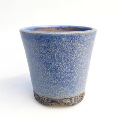 Bonsaischale aus Keramik 7 x 7 x 7 cm, Farbe blau - 1