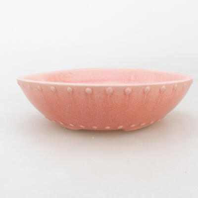 Keramische Bonsai-Schale 17,5 x 17,5 x 5 cm, rosa Farbe - 1