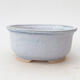 Bonsaischale aus Keramik 12 x 10 x 5,5 cm, Farbe blau-weiß - 1/3