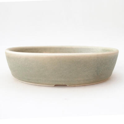 Bonsaischale aus Keramik 18 x 13 x 4,5 cm, Farbe grau - 1