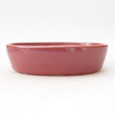 Bonsaischale aus Keramik 16 x 11,5 x 4 cm, Farbe Burgund - 1