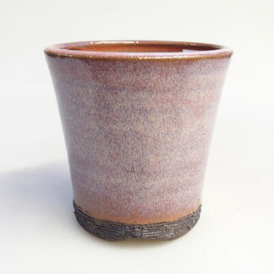 Bonsaischale aus Keramik 8 x 8 x 8 cm, Farbe rosa - 1
