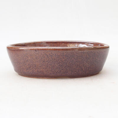 Bonsaischale aus Keramik 14,5 x 9,5 x 4 cm, Farbe braun - 1