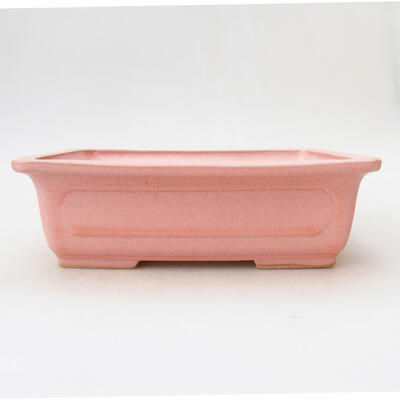Bonsaischale aus Keramik 17 x 12,5 x 5,5 cm, Farbe Rosa - 1