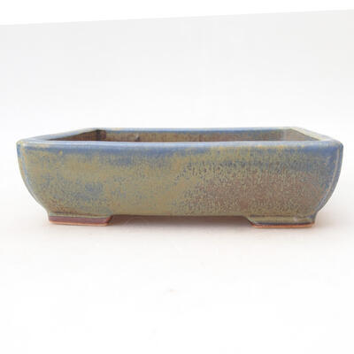 Bonsaischale aus Keramik 14 x 10,5 x 4 cm, Farbe blaugrün - 1