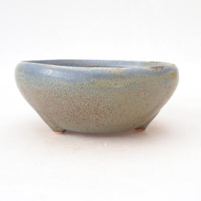 Bonsaischale aus Keramik 11 x 11 x 4,5 cm, Farbe grün-blau - 1
