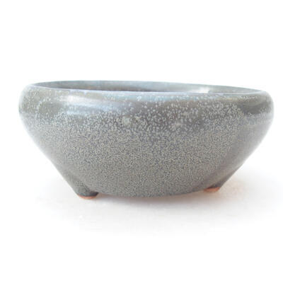 Bonsaischale aus Keramik 11 x 11 x 4,5 cm, Farbe grau - 1