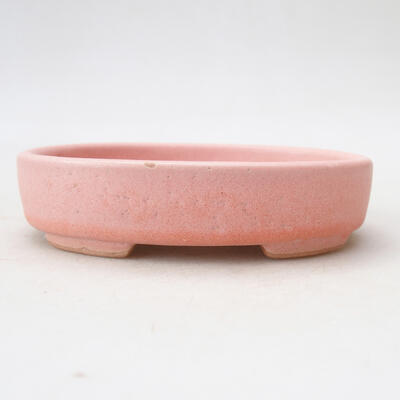 Bonsaischale aus Keramik 11,5 x 9,5 x 2,5 cm, Farbe Rosa - 1