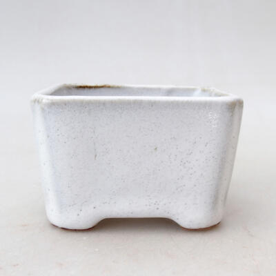 Bonsaischale aus Keramik 7,5 x 6 x 5 cm, Farbe weiß - 1