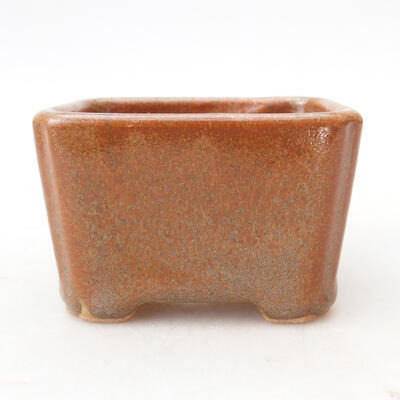 Bonsaischale aus Keramik 7,5 x 6 x 5 cm, Farbe braun - 1