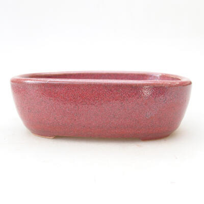 Bonsaischale aus Keramik 13 x 8 x 4 cm, Farbe Burgund - 1