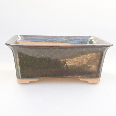 Keramische Bonsai-Schale 17,5 x 14 x 6,5 cm, Farbe grün - 1