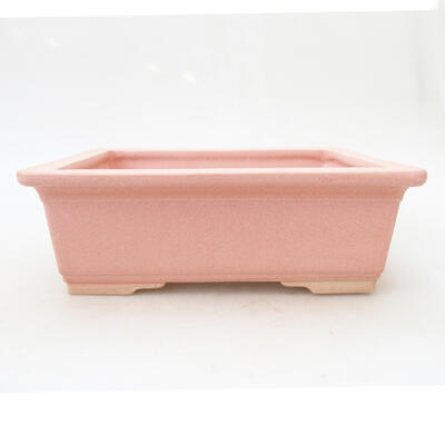 Bonsaischale aus Keramik 16 x 11,5 x 5,5 cm, Farbe Rosa - 1
