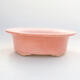 Keramische Bonsai-Schale 21,5 x 17 x 6 cm, Farbe rosa - 1/3