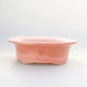 Keramische Bonsai-Schale 21,5 x 17 x 6 cm, Farbe rosa - 1/2