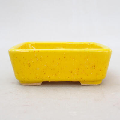 Bonsaischale aus Keramik 9,5 x 8 x 3,5 cm, Farbe gelb - 1