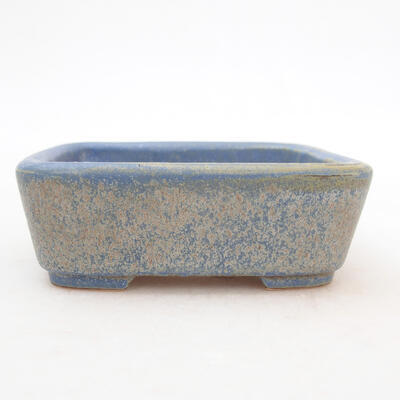 Bonsaischale aus Keramik 9,5 x 8 x 3,5 cm, Farbe blau-grün - 1