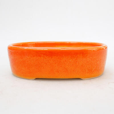 Bonsaischale aus Keramik 13 x 10 x 3,5 cm, Farbe orange - 1